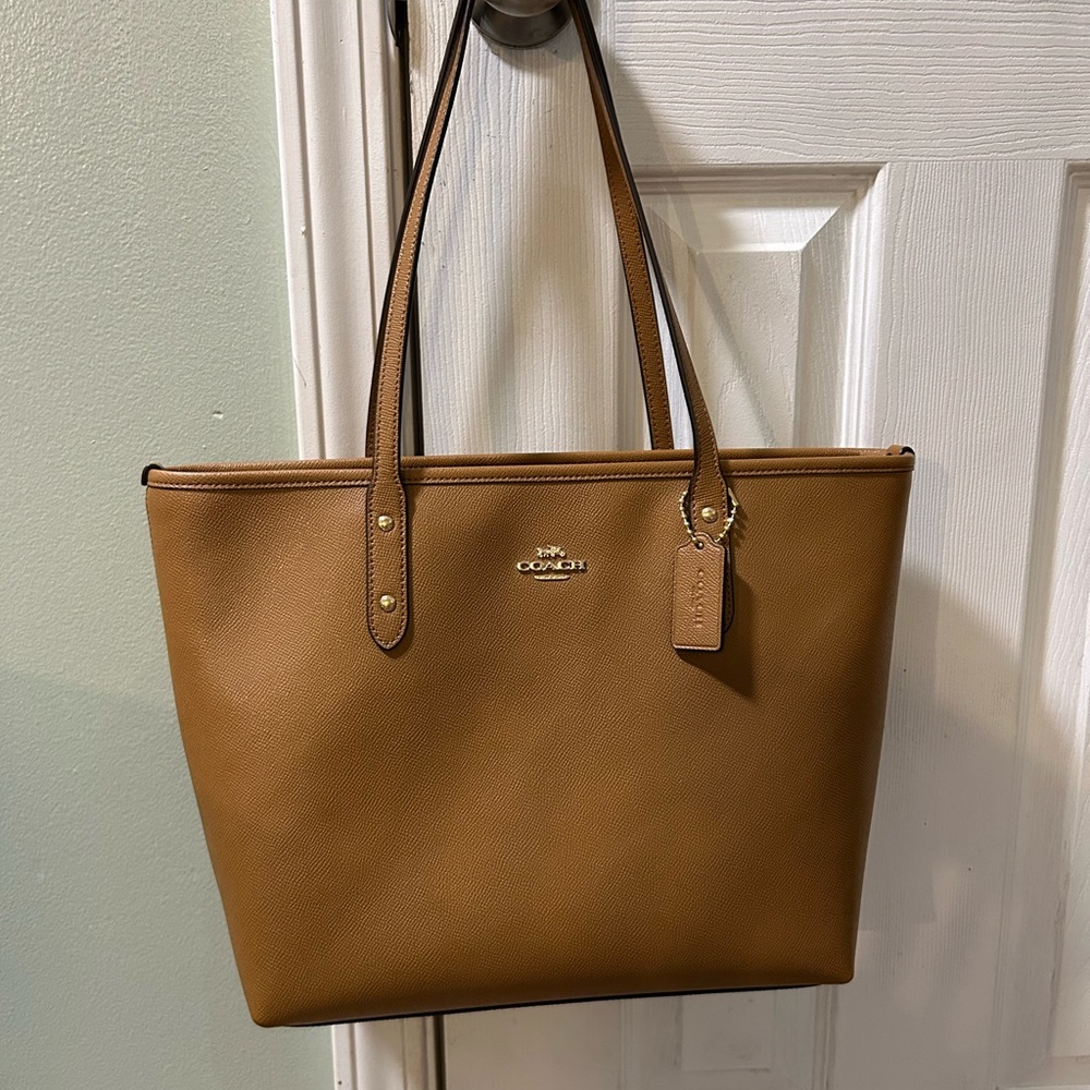 Coach Brown Leather Tote Bag